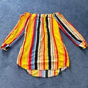 Striped Off-Shoulder Blouse/Dress